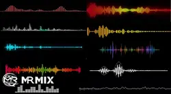 دانلود مجموعه فوتیج موشن گرافیک : اکولایزر موسیقی به صورت خطی Flat Music Visualizers Equalizer