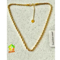 گردنبند زنانه استیل مدل بافت