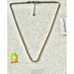 گردنبند زنانه استیل مدل بافت