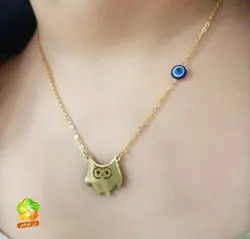 گردنبند چشم نظر و طرح جغد استیل
