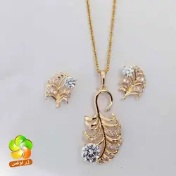 نیم ست مدل برگ نگین دار مارک ژوپینگ