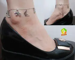 پابند استیل سفید طرح پروانه و پاپیون - بدلیجات و زیورآلات زرلوکس