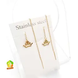 گوشواره مدل جدید بخیه ای طرح تاج