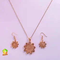 نیم ست برنجی طرح گل