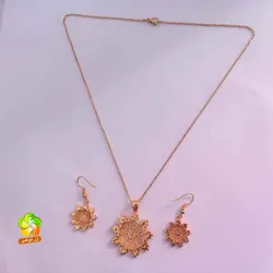 نیم ست برنجی طرح گل