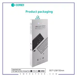 کیبورد بی سیم سه حالته کوتتسی Coteetci Three-mode wireless keyboard 84007