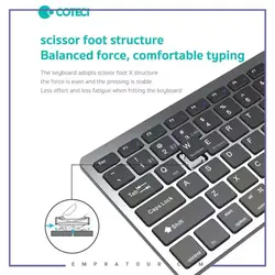 کیبورد بی سیم سه حالته کوتتسی Coteetci Three-mode wireless keyboard 84007