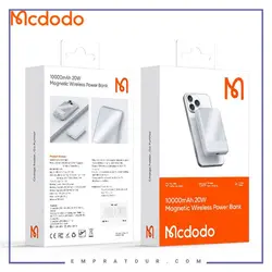 پاوربانک وایرلس مگنتی 20 وات 10000 مک دودو Mcdodo Magnetic Wireless Power Bank MC-426