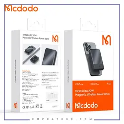 پاوربانک وایرلس مگنتی 20 وات 10000 مک دودو Mcdodo Magnetic Wireless Power Bank MC-426