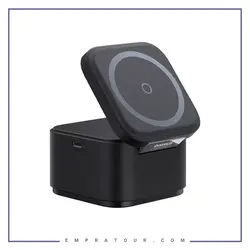 استند و شارژر وایرلس مگنتی 15 وات بیسوس Baseus MagPro 2-in-1 Magnetic Wireless Charger Stand BS-W531