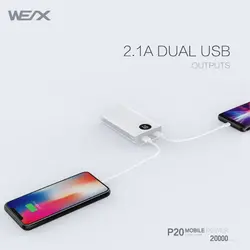 پاوربانک وکس WEX P20 Power Bank 20000mAh