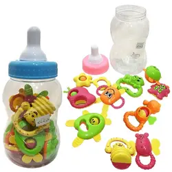 اسباب بازی جغجغه و دندانگیر های جعبه طرح شیشه شیر