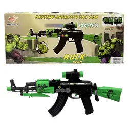 اسباب بازی تفنگ هالک باطری خور پلاستیکی کد 35001