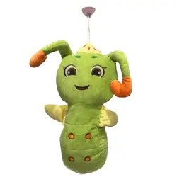 آویز پولیشی عروسک کرم ابریشم 90 سانتی خارجی