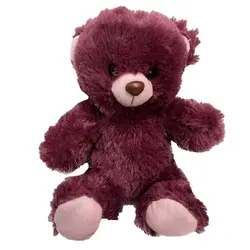 عروسک پولیشی خرس بنفش 30 سانتی خارجی