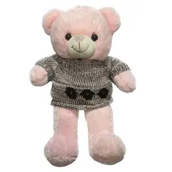 عروسک پولیشی خرس رنگی 55 سانتی صورتی خارجی