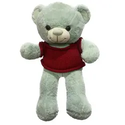عروسک پولیشی خرس رنگی 55 سانتی سبز خارجی