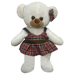عروسک پولیشی خرس لباس دار دختر 60 سانتی خارجی