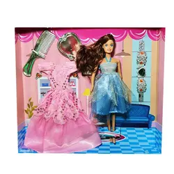 عروسک باربی با لباس و وسایل کد 1463