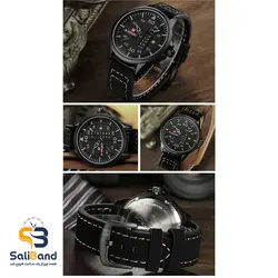 ساعت مردانه نیوی فورس دو تقویم 9074 تم خاکستری
