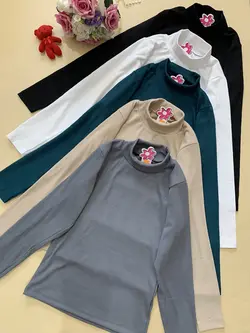 بلوزآستین بلند یقه ایستاده_کد۵۸۷