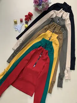 بلوز فینگردارنیم زیپ _۵۹۷