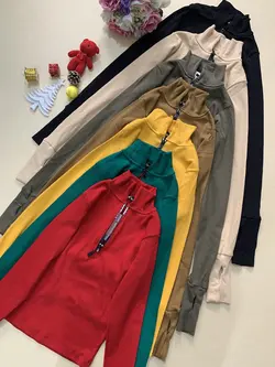 بلوز فینگردارنیم زیپ _۵۹۷