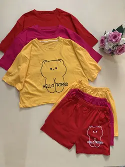 ست کراپ شرتک فرندز_کد695