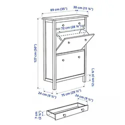 جا کفشی ایکیا مدل HEMNES