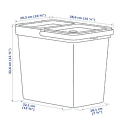 سطل زباله پلاستیکی 22 لیتر ایکیا مدل HALLBAR