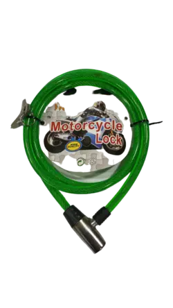 قفل موتوري دوچرخه سبز سر استيل HS - ابزار یراق پارسه