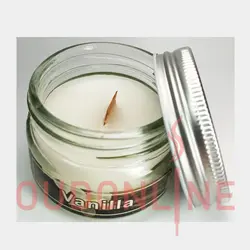 شمع معطر شیشه ای  درب فلزی پارامیس مدل وانیل