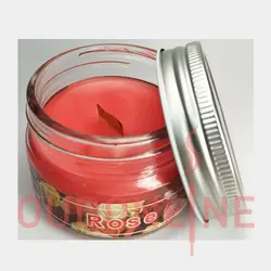 شمع معطر شیشه ای  درب فلزی پارامیس مدل رز ( گل )