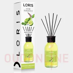 خوشبو کننده هوا لوریس Loris مدل پچولی و برگامات (نعناع هندی و برگاموت ترنج ) Patchouli &amp; Bergamot حجم 100 میلی لیتر