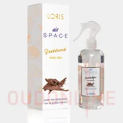 خوشبو کننده اسپری لوریس Loris مدل صندل وود Sandal Wood حجم 430 میلی لیتر