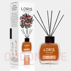 خوشبو کننده هوا لوریس Loris مدل امبر و ماسک ( عنبر و مشک ) Amber &amp; Musk حجم 120 میلی لیتر