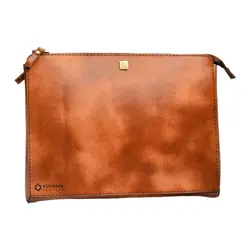کیف چرم طبیعی دست دوز کلاسوری - خانه چرم نیاوران