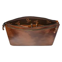 کیف چرم طبیعی دست دوز کلاسوری - خانه چرم نیاوران