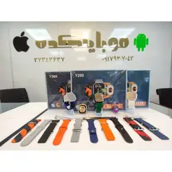 ساعت هوشمند Y200 با 3 عدد ساعت و 13 بند و خودکار و صلوات شمار و گارد
