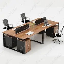 میز کار گروهی 4 نفره 3 کشو - دکومهر