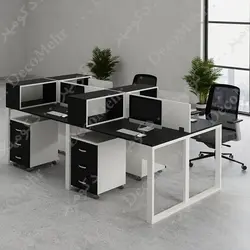 میز کار گروهی 4 نفره 3 کشو - دکومهر