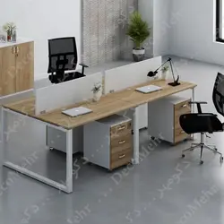 میز کار گروهی 4 نفره 3 کشو - دکومهر