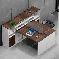 میز کار گروهی 2 نفره ال MDF - دکومهر