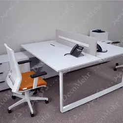 میز کار گروهی 2 نفره ال MDF - دکومهر