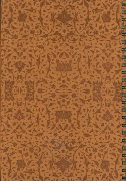 دفتر یادداشت خط دار (قهوه ای،طرح ۳)،(سیمی،ترمو)