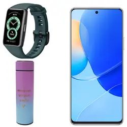 گوشی موبایل هوآوی مدل nova 9 SE دو سیم کارت ظرفیت 128 گیگابایت و رم 8 گیگابایت به همراه ساعت هوشمند Band 6 و فلاسک هوشمند