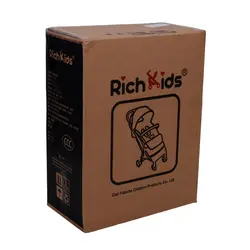 کالسکه مشکی مسافرتی rich kids رنگ-طوسی