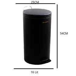 سطل پدالدارمشکی 16 لیتری Brasiana