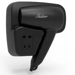 سشوار هتلی مشکی Shidoor مدل 1300 سوکت دار