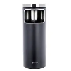 سطل زباله همراه با زیرسیگاری فلزی باحجم 20 لیتر براسیانا